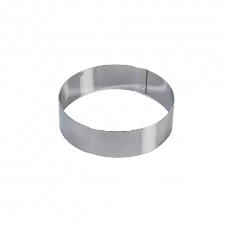 Martellato 1H5X18 Martellato Stainless Steel Round Pastry Cake Ring - 180 x 50 mm - 1272ml Mousse Rings - 1 3/4''' - 2'' Hig... Martellato 1H5X18 Martellato Stainless Steel Round Pastry Cake Ring - 180 x 50 mm - 1272ml Mousse Rings - 1 3/4''' - 2'' Hig...