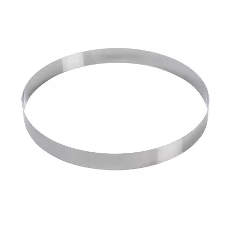 Martellato 40-W090 Extra Large Stainless Steel Cake Pastry Entremet Rings - 49.5 x 5 cm Extra High Wedding Cake Ring