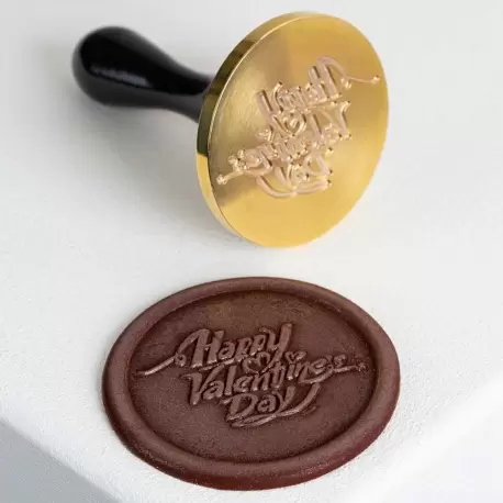 Martellato Small Happy Valentine's Day Chocolate Decoration Stamp Tool by Frank Haasnoot - 30mm