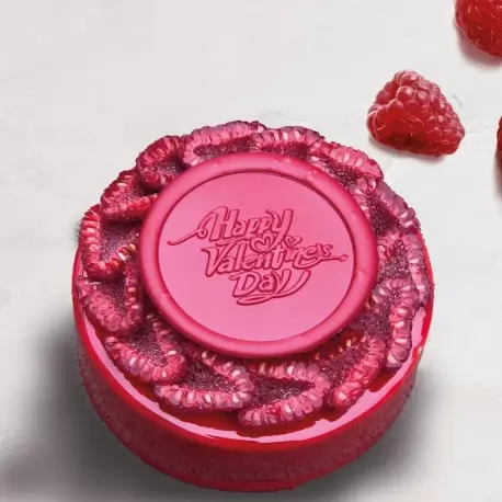 Martellato Small Happy Valentine's Day Chocolate Decoration Stamp Tool by Frank Haasnoot - 30mm