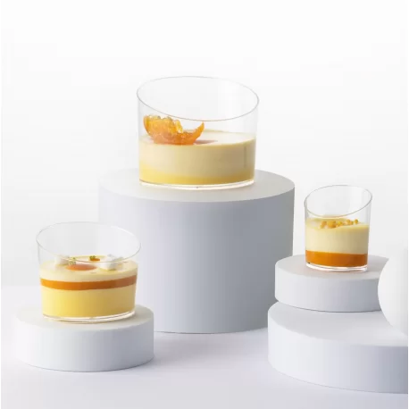 Martellato PMOCO010 Clear Greek Oval Plastic Verrine Cups - Ø 92 x 75 mm - Cap. 190 ml - 100pcs Plastic Mini Cups and Bowls Martellato PMOCO010 Clear Greek Oval Plastic Verrine Cups - Ø 92 x 75 mm - Cap. 190 ml - 100pcs Plastic Mini Cups and Bowls