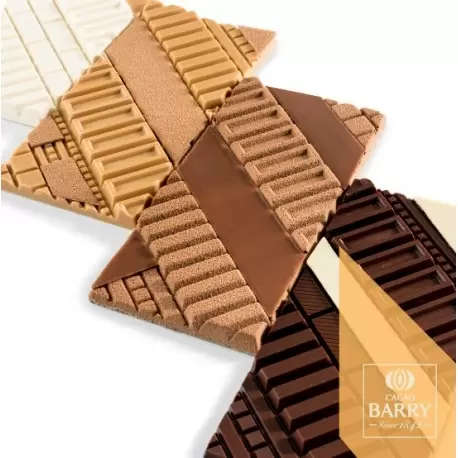 Tritan Polycarbonate Chocolate Urban Style Tablet Mold - 80g - 15.5 x 7.5cm - 3 cavity Tritan Polycarbonate Chocolate Urban Style Tablet Mold - 80g - 15.5 x 7.5cm - 3 cavity