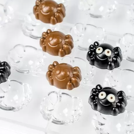 Halloween Chocolate Whisky Spider Praline Mold - 34mm x 26mm x h 17mm - 20 cavity - 8.6 gr Halloween Chocolate Whisky Spider Praline Mold - 34mm x 26mm x h 17mm - 20 cavity - 8.6 gr
