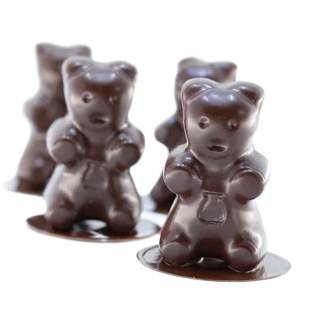 SILMAE Professional Silicone Pastry Mold - Little Bears - 59x35x18 mm - 16 cavity - 21ml - Mae