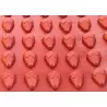 Mae 012340 SILMAE Professional Silicone Pastry Mold - Strawberry - 28x23.5x13 mm - 126 cavity - 4.6ml SILMAE Flexible Molds