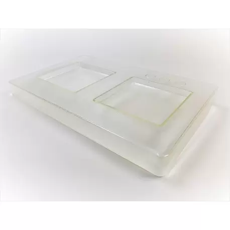 Hans Brunner HB-9141-PC Thermoformed Polycarbonate Chocolate Tablet Mold - Square - 945 x 945 x 10 mm, - 100 gr - 2 cavities ... Hans Brunner HB-9141-PC Thermoformed Polycarbonate Chocolate Tablet Mold - Square - 945 x 945 x 10 mm, - 100 gr - 2 cavities ...