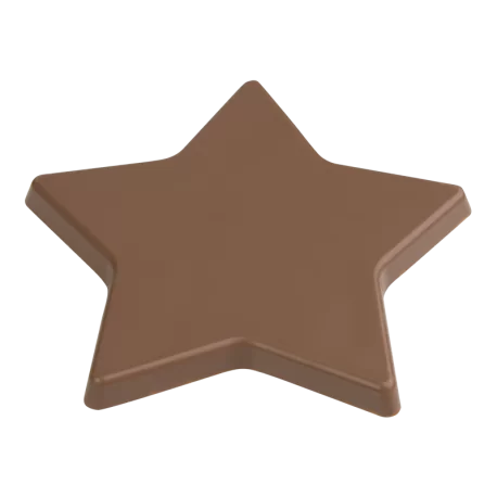 Hans Brunner HB-9114-PC Thermoformed Polycarbonate Chocolate Tablet Mold - Star - 134 x 128 x 10 mm - 100 gr - 2 cavities - 2... Hans Brunner HB-9114-PC Thermoformed Polycarbonate Chocolate Tablet Mold - Star - 134 x 128 x 10 mm - 100 gr - 2 cavities - 2...