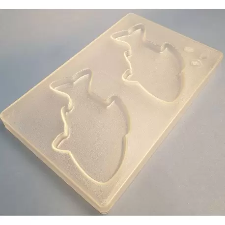 Hans Brunner HB-9129-PC Thermoformed Polycarbonate Chocolate Tablet Mold - Fish - 160 x 97 x 10 mm - 100 gr - 2 cavities - 27... Hans Brunner HB-9129-PC Thermoformed Polycarbonate Chocolate Tablet Mold - Fish - 160 x 97 x 10 mm - 100 gr - 2 cavities - 27...