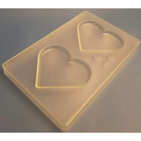 Hans Brunner HB-9115-PC Thermoformed Polycarbonate Chocolate Tablet Mold - Heart - 107 x 123 x 10 mm -100 gr - 2 cavities - 2... Hans Brunner HB-9115-PC Thermoformed Polycarbonate Chocolate Tablet Mold - Heart - 107 x 123 x 10 mm -100 gr - 2 cavities - 2...