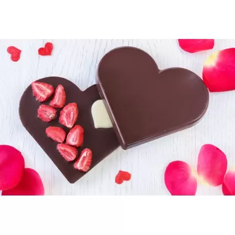 Hans Brunner HB-9115-PC Thermoformed Polycarbonate Chocolate Tablet Mold - Heart - 107 x 123 x 10 mm -100 gr - 2 cavities - 2... Hans Brunner HB-9115-PC Thermoformed Polycarbonate Chocolate Tablet Mold - Heart - 107 x 123 x 10 mm -100 gr - 2 cavities - 2...