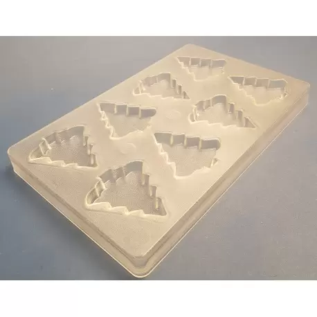 Hans Brunner HB-9176-PC Thermoformed Polycarbonate Chocolate Tablet Mold - Flat Christmas Tree - 71 x 60 x 11 mm - 25 gr - 8 ... Hans Brunner HB-9176-PC Thermoformed Polycarbonate Chocolate Tablet Mold - Flat Christmas Tree - 71 x 60 x 11 mm - 25 gr - 8 ...