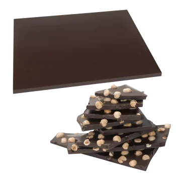 Thermoformed Polycarbonate Chocolate Giant Tablet Mold - Chocolate Brittle - 315 x 250 x 11 mm - 1000g - 1 cavity -