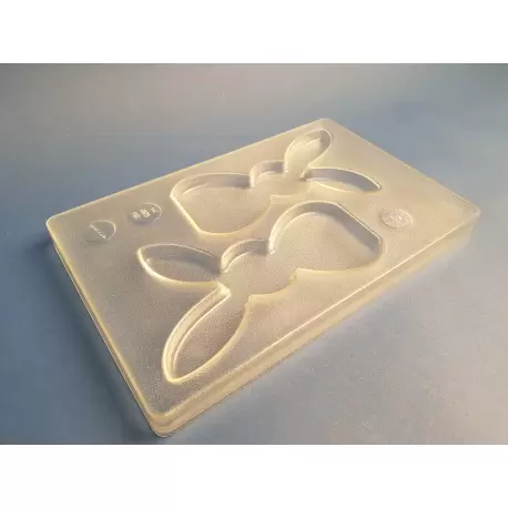 Hans Brunner HB-9157-PC Thermoformed Polycarbonate Chocolate Tablet Mold - Flat Standing Rabbit - 168x98 x10.5 mm - 100 gr - ... Hans Brunner HB-9157-PC Thermoformed Polycarbonate Chocolate Tablet Mold - Flat Standing Rabbit - 168x98 x10.5 mm - 100 gr - ...