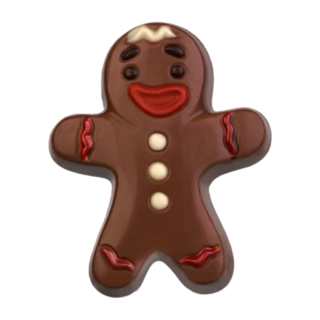 Hans Brunner HB-9177-PC Thermoformed Polycarbonate Chocolate Gingerbread Mold - Flat Gingerbread Man - 60 x 49 x 13 mm - 20 g... Hans Brunner HB-9177-PC Thermoformed Polycarbonate Chocolate Gingerbread Mold - Flat Gingerbread Man - 60 x 49 x 13 mm - 20 g...