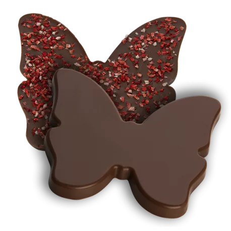 Hans Brunner HB-9136-PC Thermoformed Polycarbonate Chocolate Tablet Mold - Butterfly - 121 x 104 x 10 mm - 100 gr - 2 cavitie... Hans Brunner HB-9136-PC Thermoformed Polycarbonate Chocolate Tablet Mold - Butterfly - 121 x 104 x 10 mm - 100 gr - 2 cavitie...