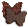 Hans Brunner HB-9136-PC Thermoformed Polycarbonate Chocolate Tablet Mold - Butterfly - 121 x 104 x 10 mm - 100 gr - 2 cavitie...