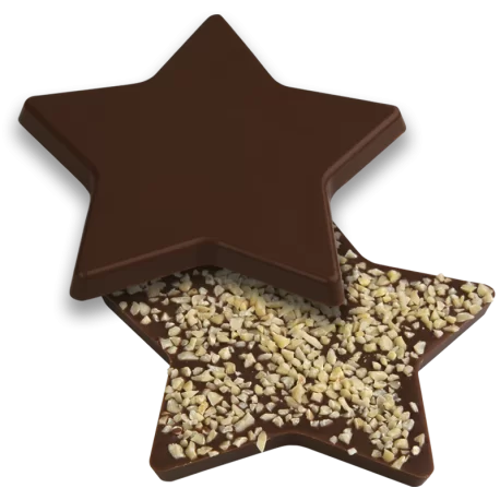 Hans Brunner HB-9114-PC Thermoformed Polycarbonate Chocolate Tablet Mold - Star - 134 x 128 x 10 mm - 100 gr - 2 cavities - 2... Hans Brunner HB-9114-PC Thermoformed Polycarbonate Chocolate Tablet Mold - Star - 134 x 128 x 10 mm - 100 gr - 2 cavities - 2...