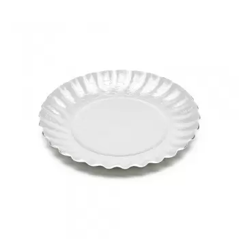 White Round laminated Swirled Monoportion Board - 9.7cm - 3 1/8'' - 100pcs
