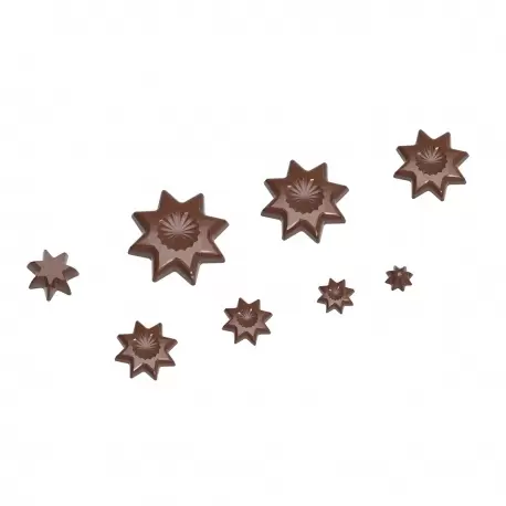 Polycarbonate Christmas Tree Stars Chocolate Mold - 80mm x 80mm x 84mm - 151gr Polycarbonate Christmas Tree Stars Chocolate Mold - 80mm x 80mm x 84mm - 151gr