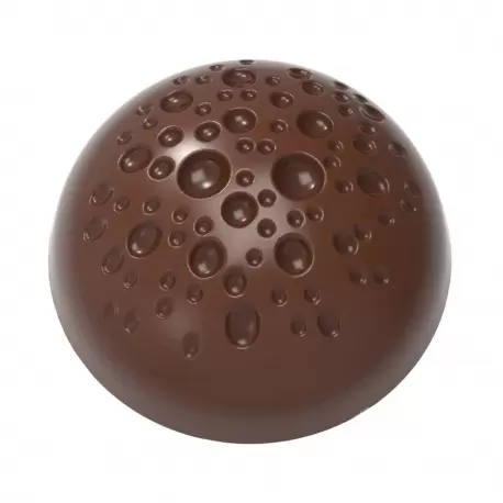 Polycarbonate Half Sphere Moon Terrain Dome Chocolate Mold by Nora Chokladskola - 30mm x 30mm x h 15mm - 21 cavity - 8.4gr Polycarbonate Half Sphere Moon Terrain Dome Chocolate Mold by Nora Chokladskola - 30mm x 30mm x h 15mm - 21 cavity - 8.4gr