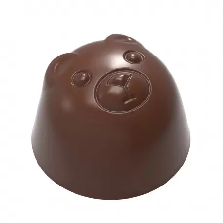 Chocolate World CW12118 Polycarbonate Domed Bear Praline Chocolate Mold by Nora Chokladskola - 30mm x 30mm x h 22mm - 21 cavi... Chocolate World CW12118 Polycarbonate Domed Bear Praline Chocolate Mold by Nora Chokladskola - 30mm x 30mm x h 22mm - 21 cavi...