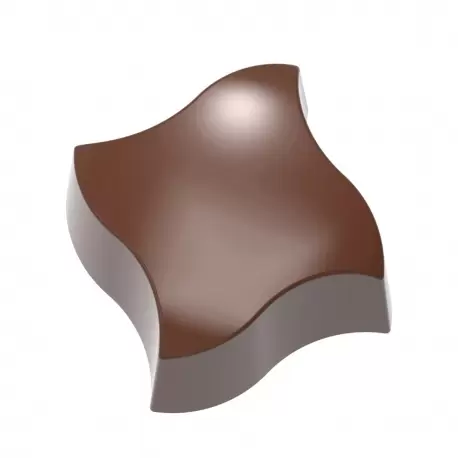 Polycarbonate Dancing Square Chocolate Praline Mold - 27mm x 27mm x h 18.5mm - 24 cavity - 12.6gr Polycarbonate Dancing Square Chocolate Praline Mold - 27mm x 27mm x h 18.5mm - 24 cavity - 12.6gr