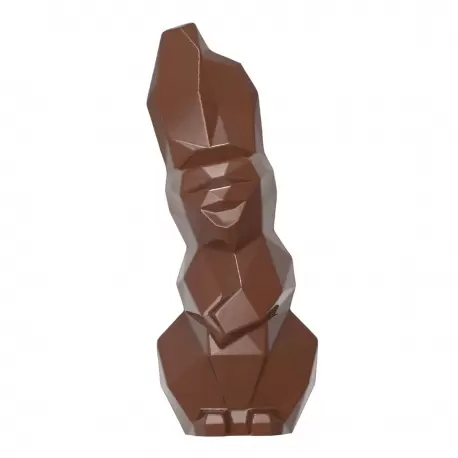 Chocolate World CW12101 Polycarbonate Laughing Hare Origami Easter Bunny Chocolate Mold - 100mm x 35mm x h 17.5m - 6 cavity -... Chocolate World CW12101 Polycarbonate Laughing Hare Origami Easter Bunny Chocolate Mold - 100mm x 35mm x h 17.5m - 6 cavity -...