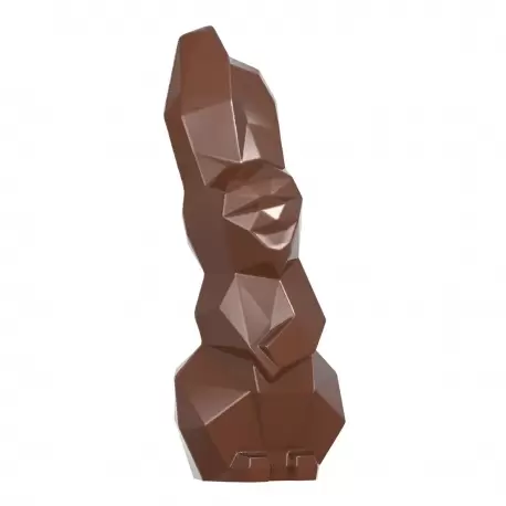 Chocolate World CW12101 Polycarbonate Laughing Hare Origami Easter Bunny Chocolate Mold - 100mm x 35mm x h 17.5m - 6 cavity -... Chocolate World CW12101 Polycarbonate Laughing Hare Origami Easter Bunny Chocolate Mold - 100mm x 35mm x h 17.5m - 6 cavity -...