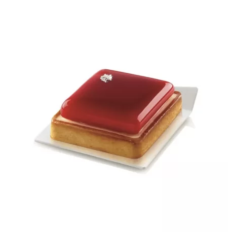 Pastry Chef's Boutique B17197W Silikomart White Square Mini Plastic Pastry Tray - 83 x 83 mm - 100pcs Mono Cake Boards Pastry Chef's Boutique B17197W Silikomart White Square Mini Plastic Pastry Tray - 83 x 83 mm - 100pcs Mono Cake Boards
