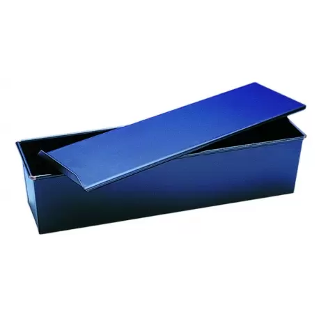 Blue Steel Bread Loaf Pan with Cover - 40cm x 10cm x 10cm Blue Steel Bread Loaf Pan with Cover - 40cm x 10cm x 10cm