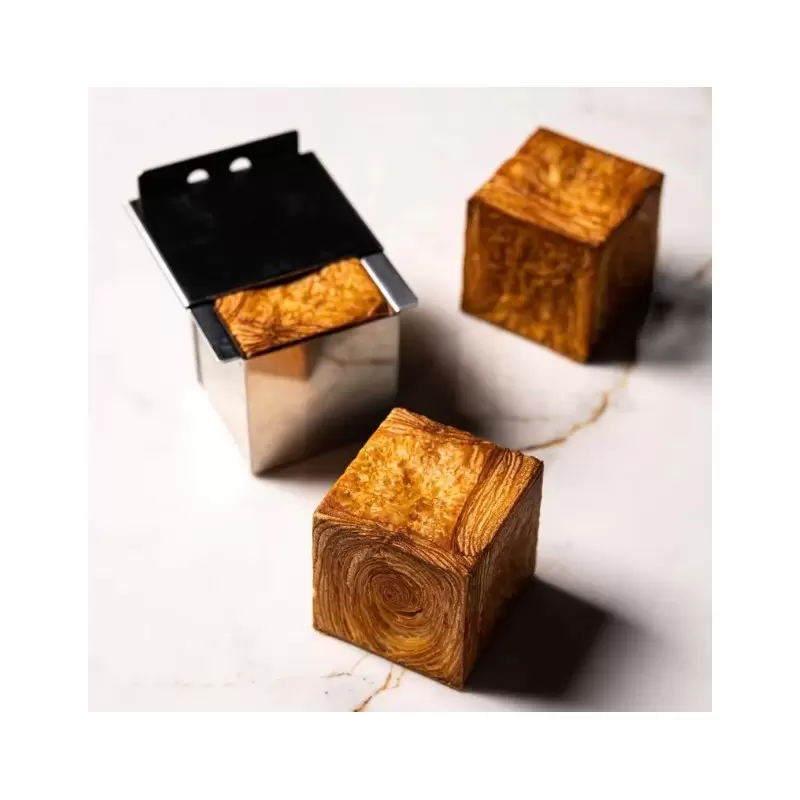 Pavoni Italia Stainless Steel Cube Croissant Mold - 70 x 70 x 70 mm