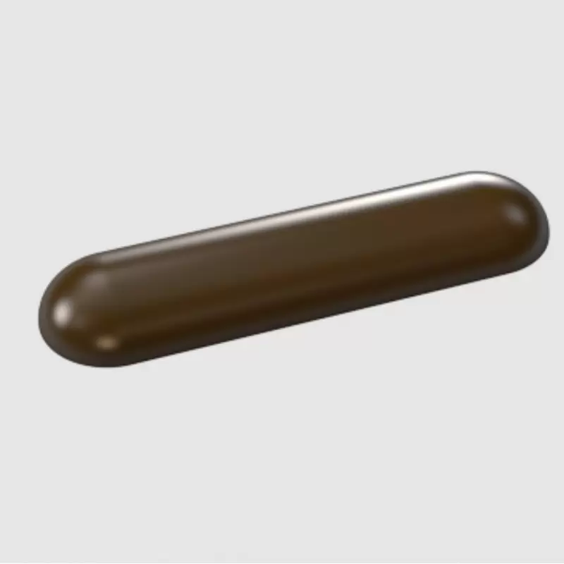 Polycarbonate Long Eclair Shaped Turron Chocolate Bar Mold - 110mm x 30mm x 11mm - 30gr - 4x2 Cavity Polycarbonate Long Eclair Shaped Turron Chocolate Bar Mold - 110mm x 30mm x 11mm - 30gr - 4x2 Cavity