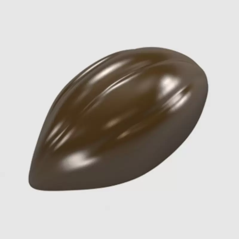 Polycarbonate Cabosse Cacao Cocoa Pod Chocolate Mold - 102 x 54 x 38 mm - 118 gr - 1x4 Cavity Polycarbonate Cabosse Cacao Cocoa Pod Chocolate Mold - 102 x 54 x 38 mm - 118 gr - 1x4 Cavity