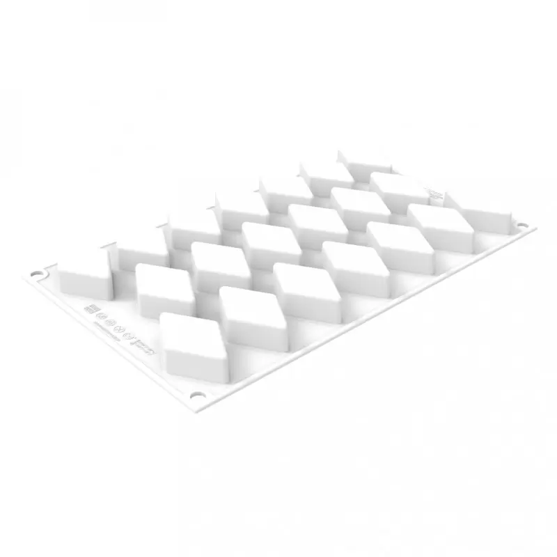 Silikomart Professional Diamond Rombo XS 16 Mini Single Portion Molds - 53mm x 33mm x h 18mm - 20 cavity Silikomart Professional Diamond Rombo XS 16 Mini Single Portion Molds - 53mm x 33mm x h 18mm - 20 cavity