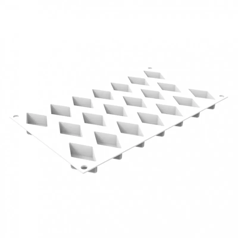 Silikomart Professional Diamond Rombo XS 16 Mini Single Portion Molds - 53mm x 33mm x h 18mm - 20 cavity Silikomart Professional Diamond Rombo XS 16 Mini Single Portion Molds - 53mm x 33mm x h 18mm - 20 cavity