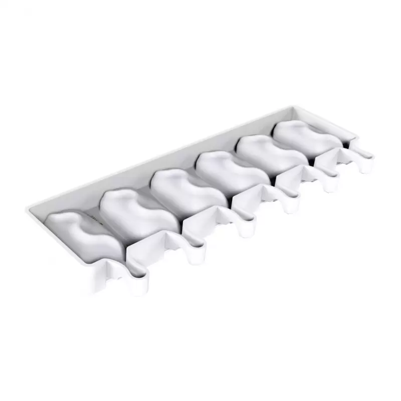 Silikomart Gel18 Classic Wave Ice Cream Cake Pop Mold - 93mm x 48mm x h 30mm - 88ml - 12 cavity with 50 sticks Silikomart Gel18 Classic Wave Ice Cream Cake Pop Mold - 93mm x 48mm x h 30mm - 88ml - 12 cavity with 50 sticks