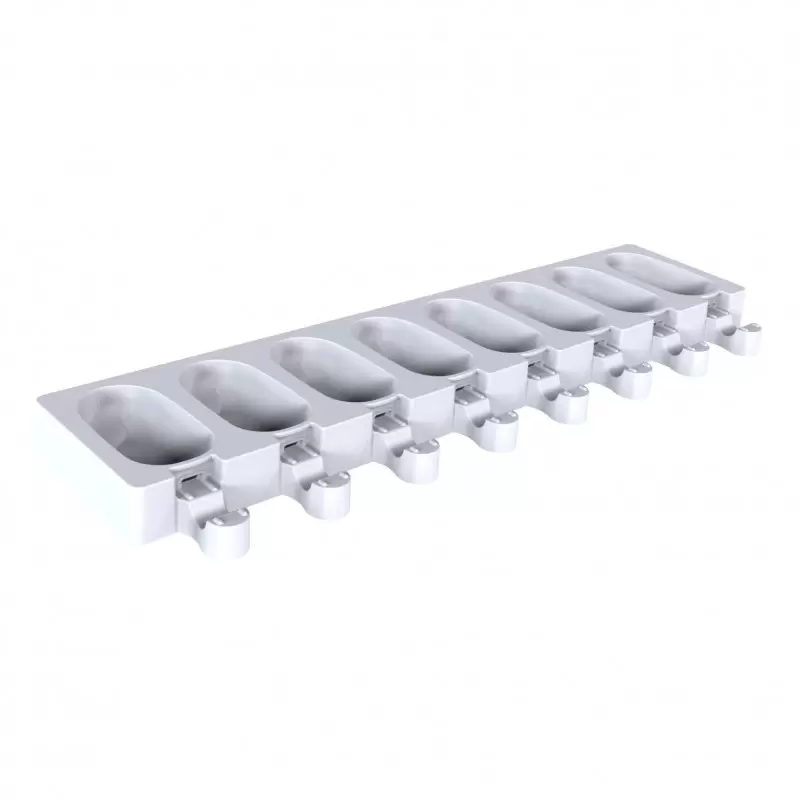 Silikomart Gel18M Classic Wave Mini Ice Cream Cake Pop Mold - 69mm x 38mm x h 22mm - 37ml - 16 cavity with 50 sticks Silikomart Gel18M Classic Wave Mini Ice Cream Cake Pop Mold - 69mm x 38mm x h 22mm - 37ml - 16 cavity with 50 sticks