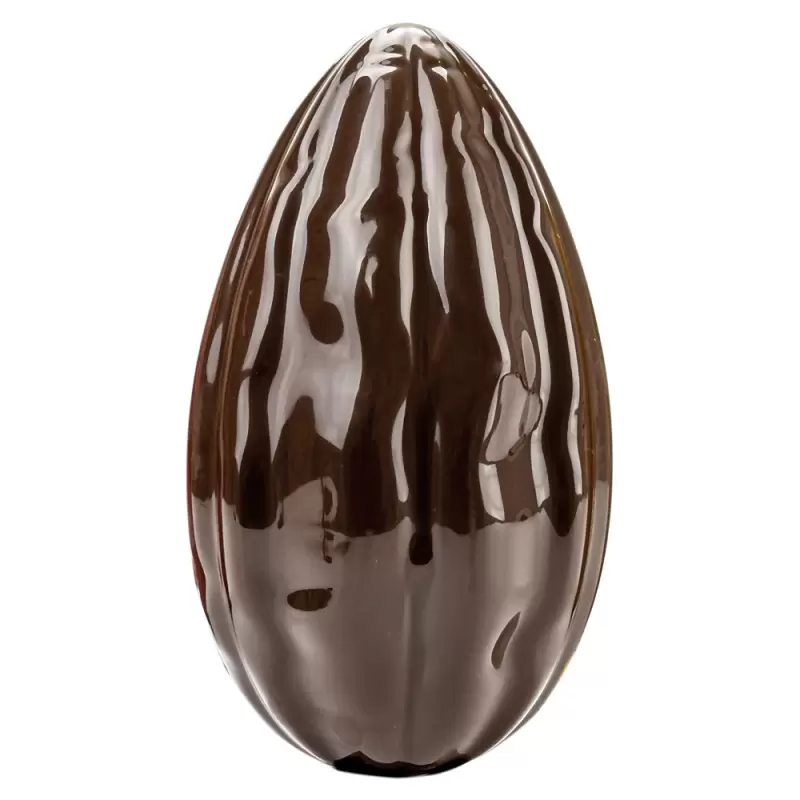 Polycarbonate Cabosse Chocolate Easter Egg Mold by Alberto Simionato - Cocoa - 2 Cavity - 93.5mm x h 165mm - 275gr Polycarbonate Cabosse Chocolate Easter Egg Mold by Alberto Simionato - Cocoa - 2 Cavity - 93.5mm x h 165mm - 275gr