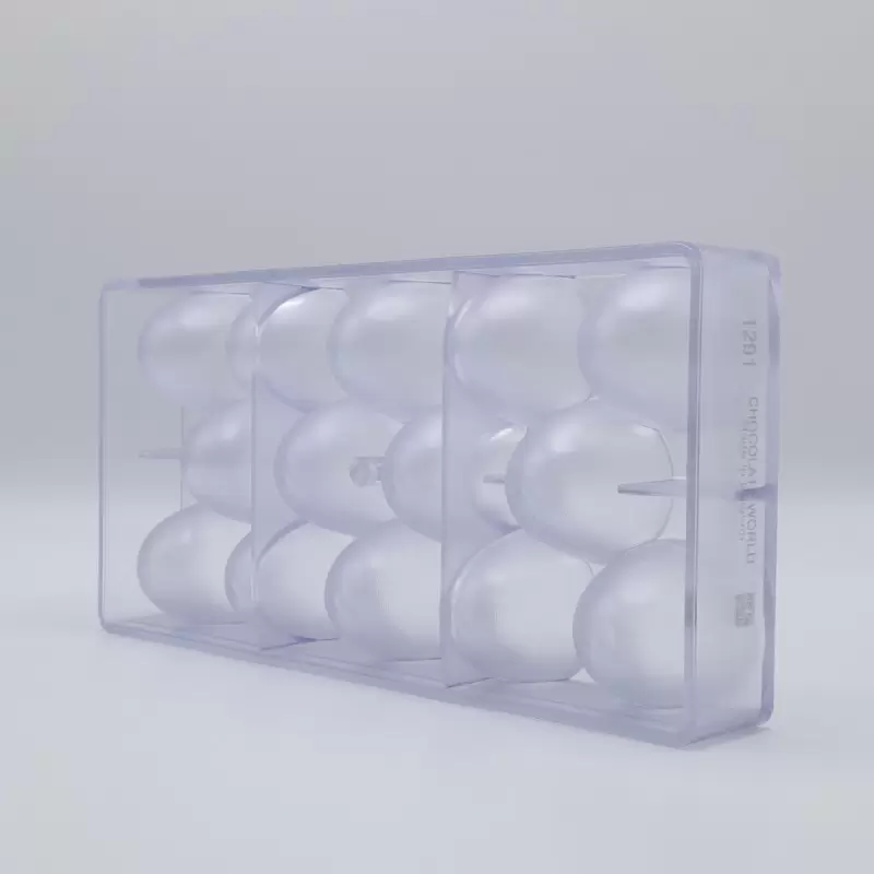 Polycarbonate Smooth Cone Chocolate Dome Truffle Mold - 45mm x 45mm x38mm - 44gr - 14 cavity Polycarbonate Smooth Cone Chocolate Dome Truffle Mold - 45mm x 45mm x38mm - 44gr - 14 cavity