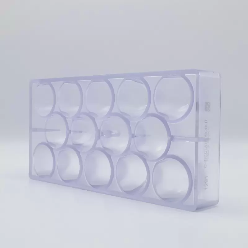 Polycarbonate Smooth Cone Chocolate Dome Truffle Mold - 45mm x 45mm x38mm - 44gr - 14 cavity Polycarbonate Smooth Cone Chocolate Dome Truffle Mold - 45mm x 45mm x38mm - 44gr - 14 cavity