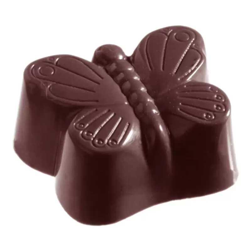 Polycarbonate Butterfly Chocolate Mold - 38mm x 27mm x h 16mm - 15gr - 32cavity Polycarbonate Butterfly Chocolate Mold - 38mm x 27mm x h 16mm - 15gr - 32cavity
