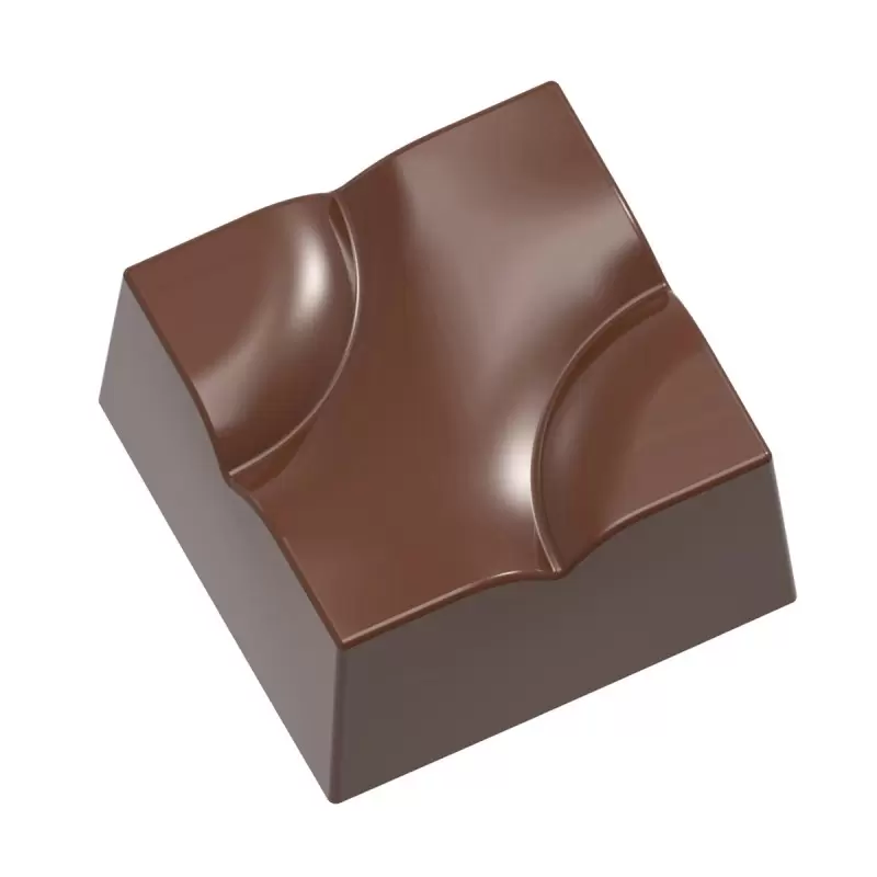 Polycarbonate Bumpy Cube Chocolate Mold by Nora Chokladskola - 28mm x 28mm x h 15.5mm - 12.8gr - 21 cavity Polycarbonate Bumpy Cube Chocolate Mold by Nora Chokladskola - 28mm x 28mm x h 15.5mm - 12.8gr - 21 cavity