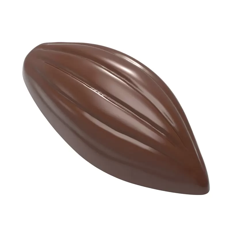 Polycarbonate Lined Cocoa Bean Chocolate Mold - 48mm x 21mm x h 14.5mm - 9gr - 21 cavity Polycarbonate Lined Cocoa Bean Chocolate Mold - 48mm x 21mm x h 14.5mm - 9gr - 21 cavity
