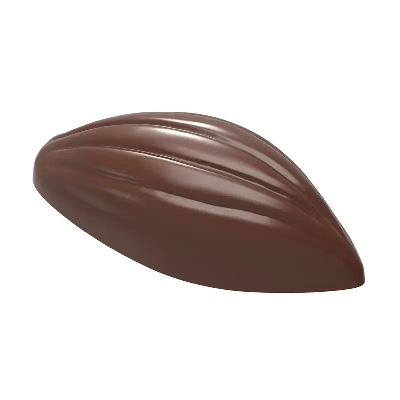 Polycarbonate Lined Cocoa Bean Chocolate Mold - 48mm x 21mm x h 14.5mm - 9gr - 21 cavity Polycarbonate Lined Cocoa Bean Chocolate Mold - 48mm x 21mm x h 14.5mm - 9gr - 21 cavity