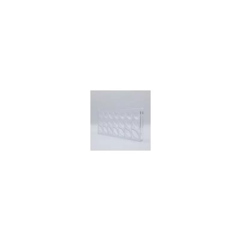 Polycarbonate Lined Cocoa Bean Chocolate Mold - 48mm x 21mm x h 14.5mm - 9gr - 21 cavity Polycarbonate Lined Cocoa Bean Chocolate Mold - 48mm x 21mm x h 14.5mm - 9gr - 21 cavity