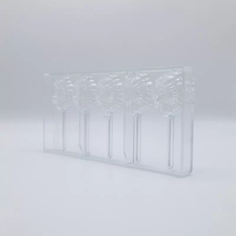 Polycarbonate Dragon Lollipop Chocolate Mold - 55mm x 50mm x h 12mm - 20gr - 5 cavity Polycarbonate Dragon Lollipop Chocolate Mold - 55mm x 50mm x h 12mm - 20gr - 5 cavity