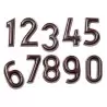 Polycarbonate Numbers 0-9 Chocolate Mold - 40mm x 25mm x 8mm - 3.55gr - 30 cavity