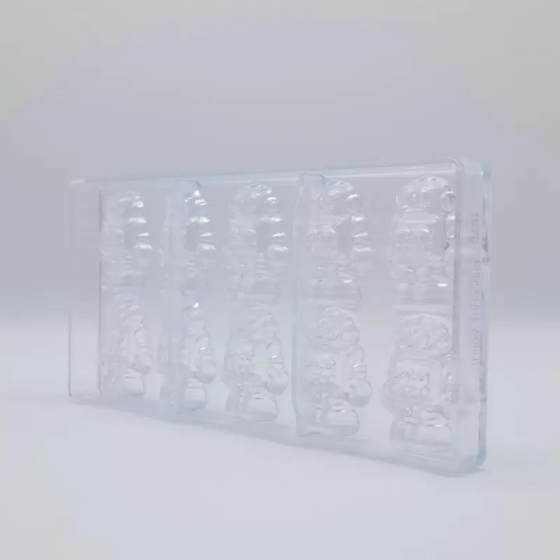 Polycarbonate Robot Chocolate Mold - 55mm x 42mm x h 15mm - 16gr - 10 cavity Polycarbonate Robot Chocolate Mold - 55mm x 42mm x h 15mm - 16gr - 10 cavity