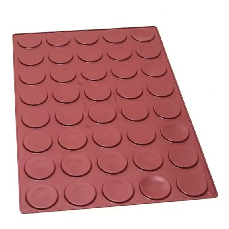 SILMAE Professional Silicone Pastry Mold - Florentine Biscuit - Ø 60mm x 4mm – 11.5 ml - 40 cavity - Mae