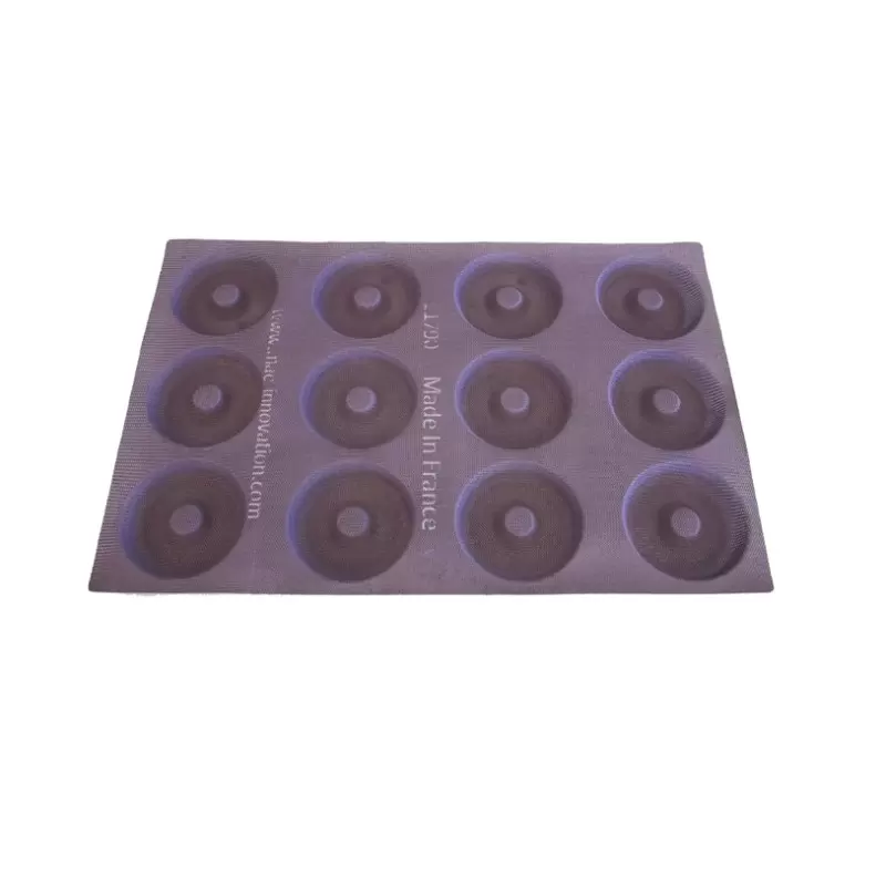 SILMAE Professional Fibermae Bagel Mold - 110mm x 18mm - 150ml - 12 cavity SILMAE Professional Fibermae Bagel Mold - 110mm x 18mm - 150ml - 12 cavity